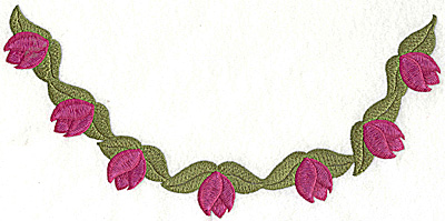 Embroidery Design: Tulip neckline large<br> 10.06w X 4.91h