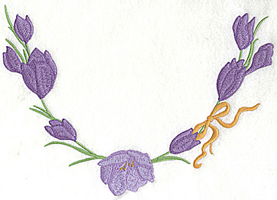 Embroidery Design: Crocus neckline large<br> 10.04w X 7.08h