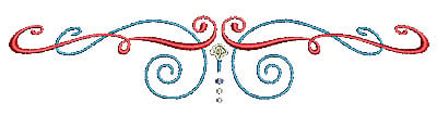 Embroidery Design: Scrollworks swirls<br> 6.89w X 1.42h