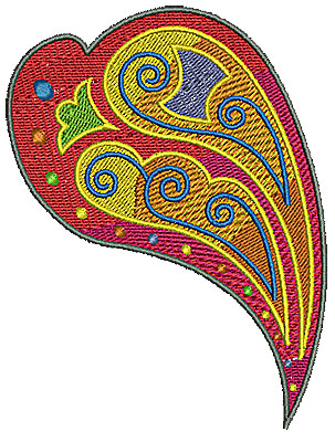 Embroidery Design: Scrollworks heart<br> 3.65w X 4.80h