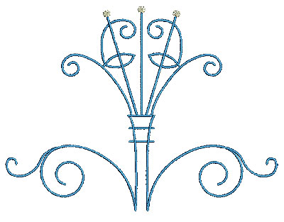 Embroidery Design: Scrollworks swirl design<br> 7.91w X 5.94h