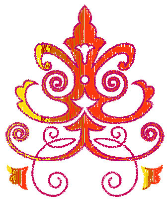 Embroidery Design: Scrollworks design<br> 5.00w X 6.06h