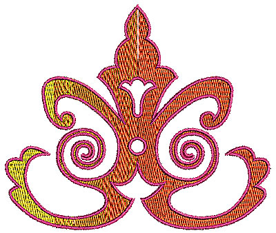 Embroidery Design: Scrollworks design 1<br> 4.44w X 3.76h