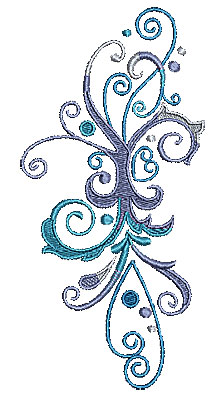 Embroidery Design: Scrollworks swirls design <br> 3.36w X 6.97h