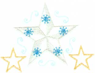 Embroidery Design: Snowflake 4<br>4.26" x 3.16"