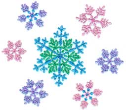 Embroidery Design: Snowflake 10<br>3.43" x 2.97"