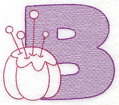 Embroidery Design: B large<br> 4.18w X 4.81h