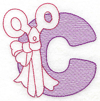 Embroidery Design: C large<br> 4.68w X 4.62h