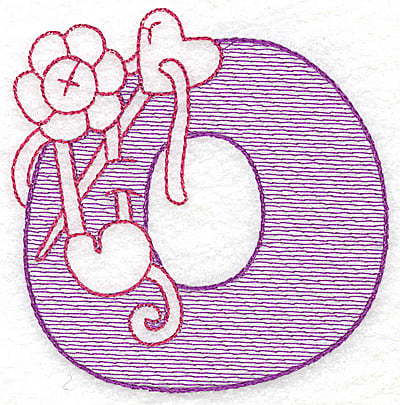 Embroidery Design: O large<br> 4.50w X 4.43h