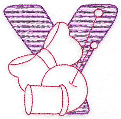 Embroidery Design: Y large<br> 4.18w X 4.18h