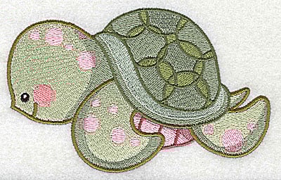 Embroidery Design: Sea turtle large<br> 4.97w X 3.13h