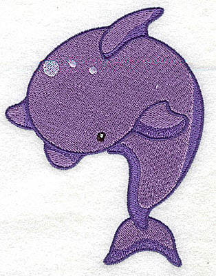 Embroidery Design: Dolphin large<br> 3.83w X 4.96h