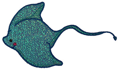 Embroidery Design: Mylar Stingray<br> 4.98w X 2.88h