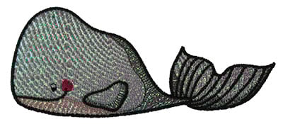 Embroidery Design: Mylar Whale<br> 4.98w X 2.1h