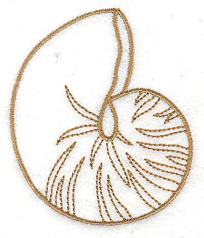 Embroidery Design: Seashell C<br> 2.72w X 3.26h