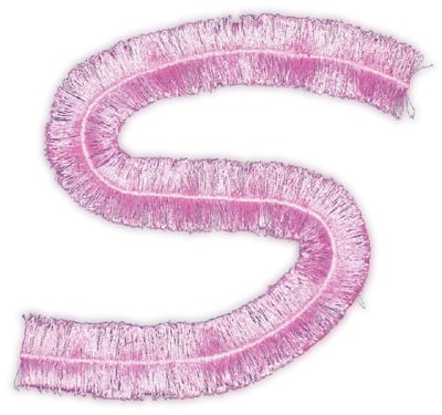 Embroidery Design: Script Fringe Letter S<br>4.91" x 4.60"