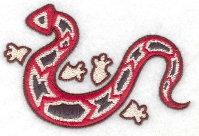 Embroidery Design: Gecko B<br> 3.86w X 2.55h