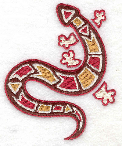 Embroidery Design: Gecko C<br> 3.12w X 3.81h