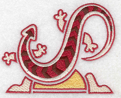 Embroidery Design: Gecko D<br> 3.89w X 3.12h