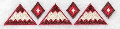 Embroidery Design: Mountain border<br> 5.76w X 1.25h