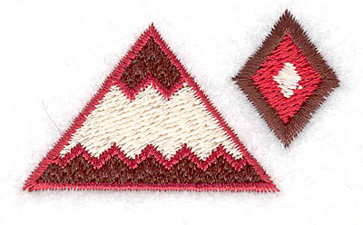 Embroidery Design: Mountain <br> 2.14w X 1.25h