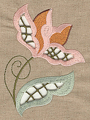 Embroidery Design: Cutwork flower B<br> 3.50w X 4.95h