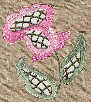 Embroidery Design: Cutwork flower F<br> 4.47w X 4.97h