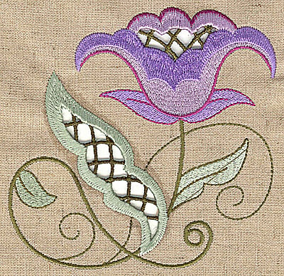 Embroidery Design: Cutwork flower G<br> 4.91w X 4.91h