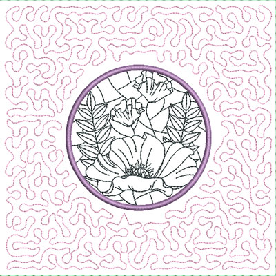 Embroidery Design: Stain Glass Sun Catcher 1 Stipple<br> 7.55w X 7.55h | Embroidery Legacy Embroidery Design: Stain Glass Sun Catcher 1 Stipple<br> 7.55w X 7.55h
