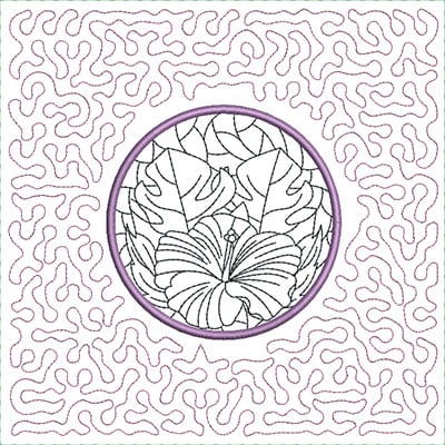Embroidery Design: Stain Glass Sun Catcher 3 Stipple<br> 7.55w X 7.55h
