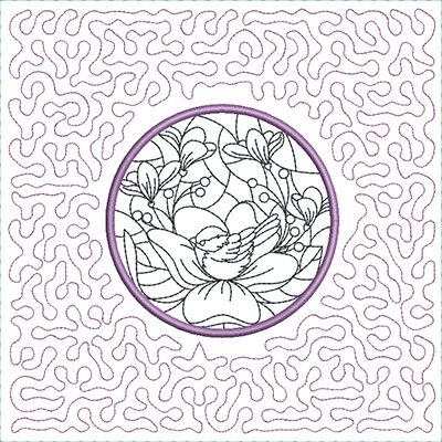 Embroidery Design: Stain Glass Sun Catcher 6 Stipple<br> 7.55w X 7.55h | Embroidery Legacy Embroidery Design: Stain Glass Sun Catcher 6 Stipple<br> 7.55w X 7.55h