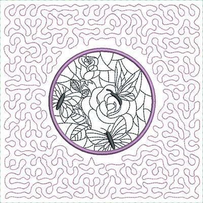 Embroidery Design: Stain Glass Sun Catcher 8 Stipple<br> 7.55w X 7.55h | Embroidery Legacy Embroidery Design: Stain Glass Sun Catcher 8 Stipple<br> 7.55w X 7.55h