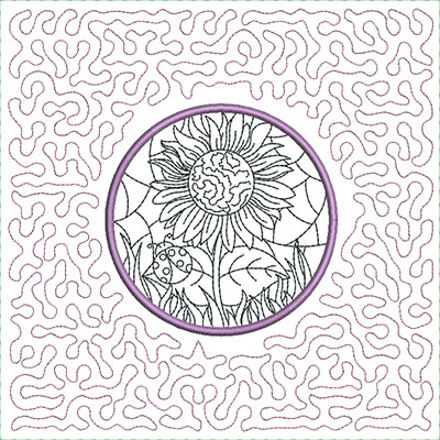 Embroidery Design: Stain Glass Sun Catcher 10 Stipple<br> 7.55w X 7.55h | Embroidery Legacy Embroidery Design: Stain Glass Sun Catcher 10 Stipple<br> 7.55w X 7.55h