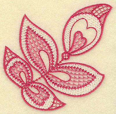 Embroidery Design: Leaves and hearts<br> 3.74w X 3.74h