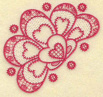 Embroidery Design: Floral hearts<br> 3.76w X 3.59h