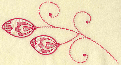 Embroidery Design: Leaves hearts and swirls jumbo<br> 10.29w X 5.58h
