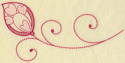 Embroidery Design: Hearts leaf and swirls jumbo<br> 10.34w X 5.07h