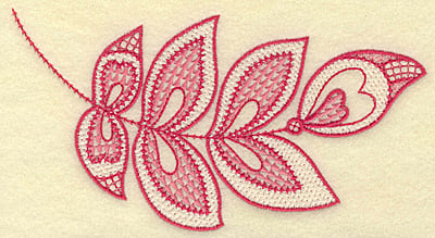 Embroidery Design: Hearts and leaves medium<br> 6.81w X 3.74h