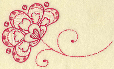 Embroidery Design: Floral hearts jumbo<br> 10.27w X 6.15h