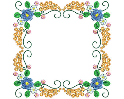 Embroidery Design: Sweet Heart Floral Blocks 1<br> 7.27w X 7.23h | Embroidery Legacy Embroidery Design: Sweet Heart Floral Blocks 1<br> 7.27w X 7.23h