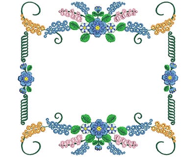 Embroidery Design: Sweet Heart Floral Blocks 10<br> 7.91w X 7.61h