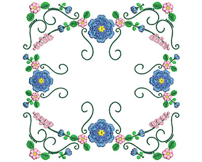 Embroidery Design: Sweet Heart Floral Blocks 7<br> 7.19w X 7.26h | Embroidery Legacy Embroidery Design: Sweet Heart Floral Blocks 7<br> 7.19w X 7.26h