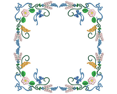 Embroidery Design: Sweet Heart Floral Blocks 8<br> 7.13w X 7.28h | Embroidery Legacy Embroidery Design: Sweet Heart Floral Blocks 8<br> 7.13w X 7.28h