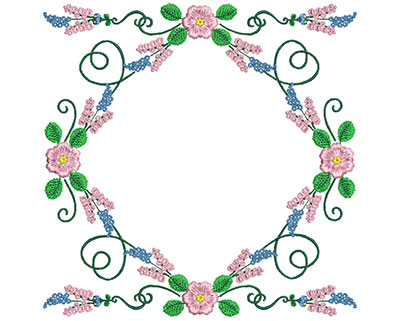 Embroidery Design: Sweet Heart Floral Blocks 9<br> 7.28w X 7.30h | Embroidery Legacy Embroidery Design: Sweet Heart Floral Blocks 9<br> 7.28w X 7.30h