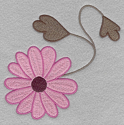 Embroidery Design: Asian flower B large <br> 4.90"h x 5.00"w