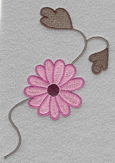 Embroidery Design: Asian flower C large <br> 5.00"h x 3.40"w