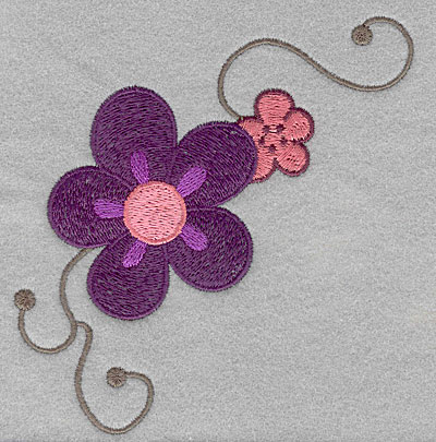 Embroidery Design: Asian flowers large <br> 5.00"h x 4.53"w