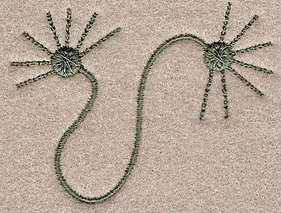 Embroidery Design: Swirl B <br> 2.50"h x 1.93"w