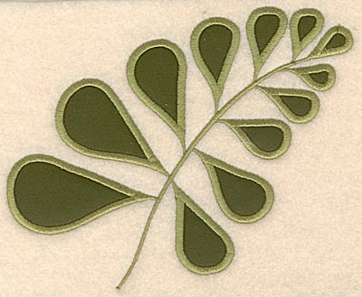 Embroidery Design: Fern applique <br>6.04"w X 4.96"h
