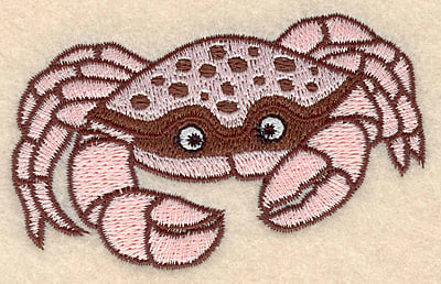 Embroidery Design: Crab small <br>3.49" w X 2.18"h